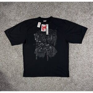 Vintage Lot 29 Black Graphic T-Shirt Y2K Graffiti Print XXL New With Tags